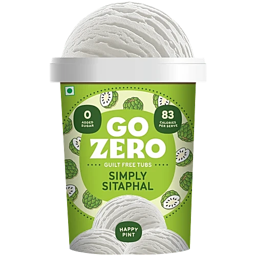 Go Zero Simply Sitaphal Guilt Free Ice Cream, 500 ml Tub